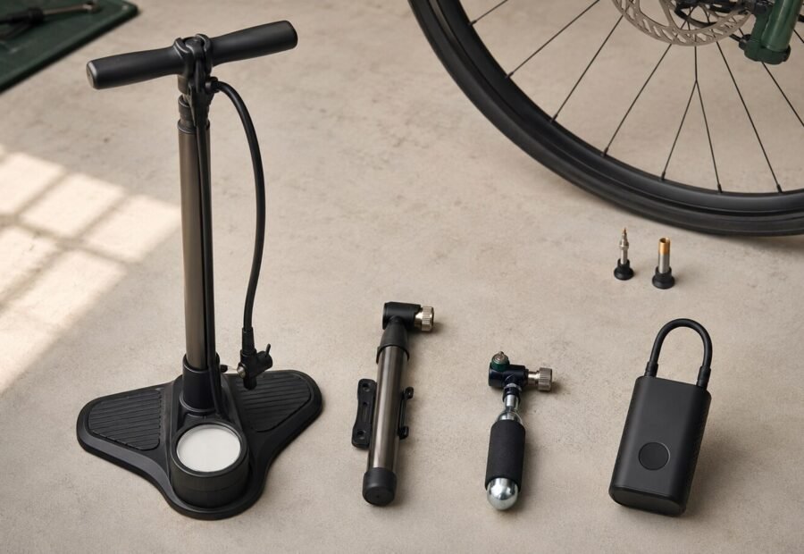 Distintos tipos de bombas para bicicleta