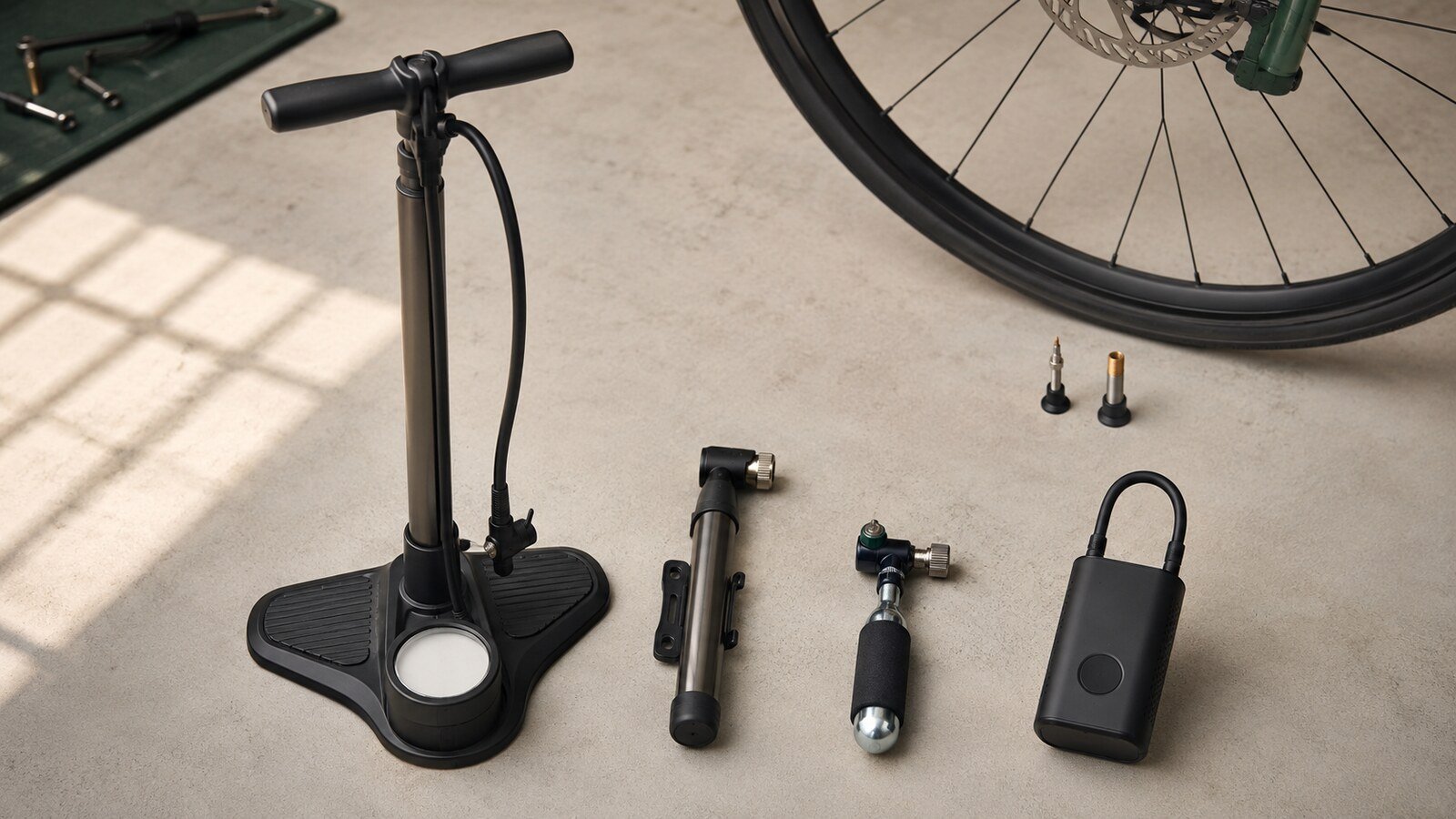 Distintos tipos de bombas para bicicleta