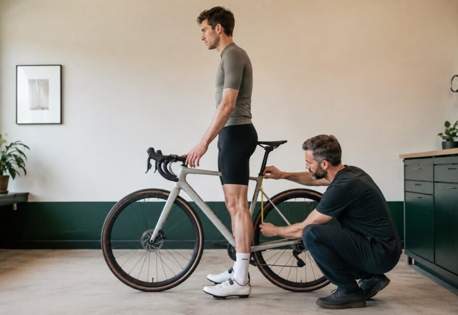 Ajuste de la talla de una bicicleta en un estudio biomecánico