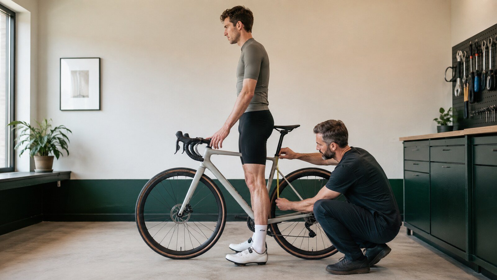 Ajuste de la talla de una bicicleta en un estudio biomecánico