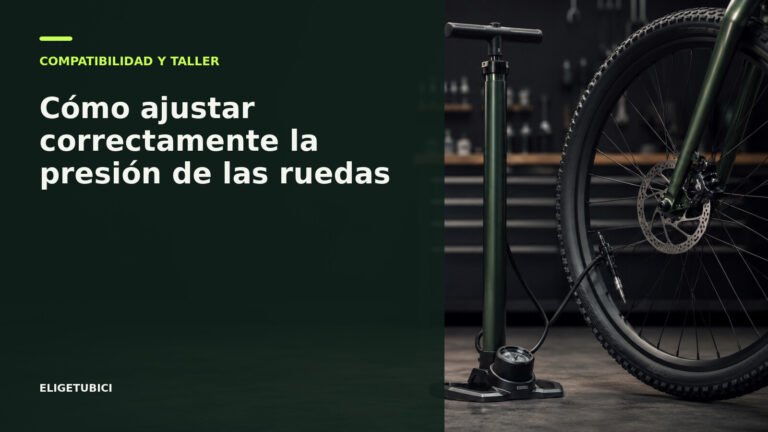 Manómetro ajustando la presión de una rueda de bicicleta