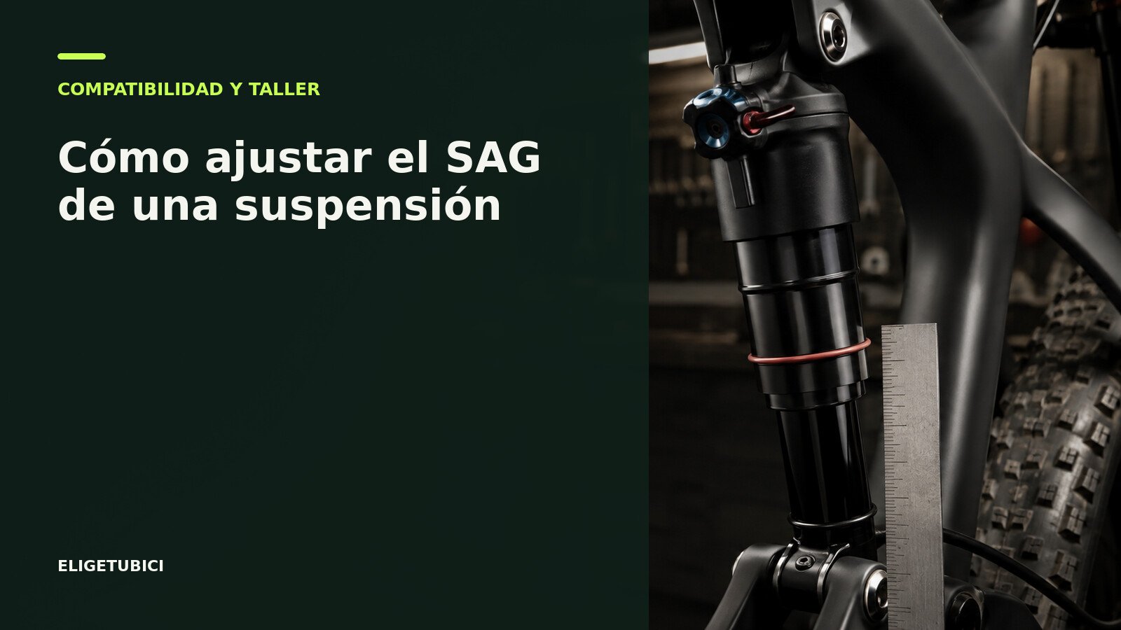 Medición del SAG en el amortiguador de una bicicleta de montaña