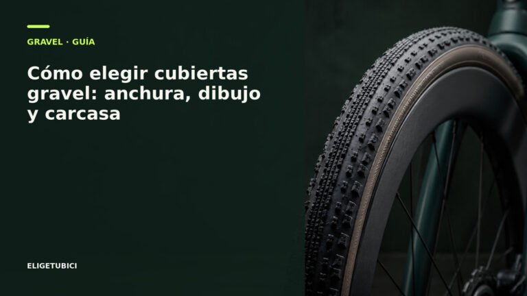 Cubierta gravel mostrando anchura dibujo y carcasa