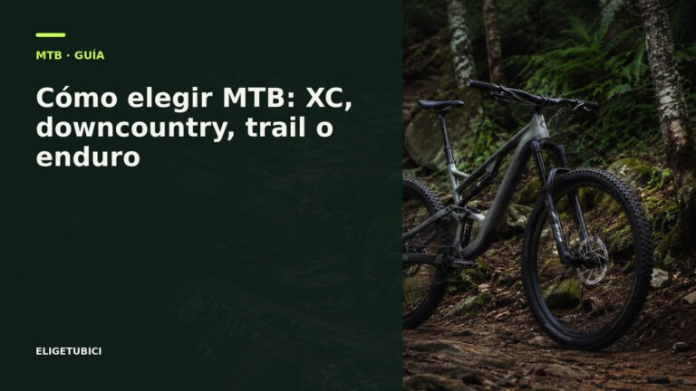 Bicicletas MTB XC downcountry trail y enduro comparadas