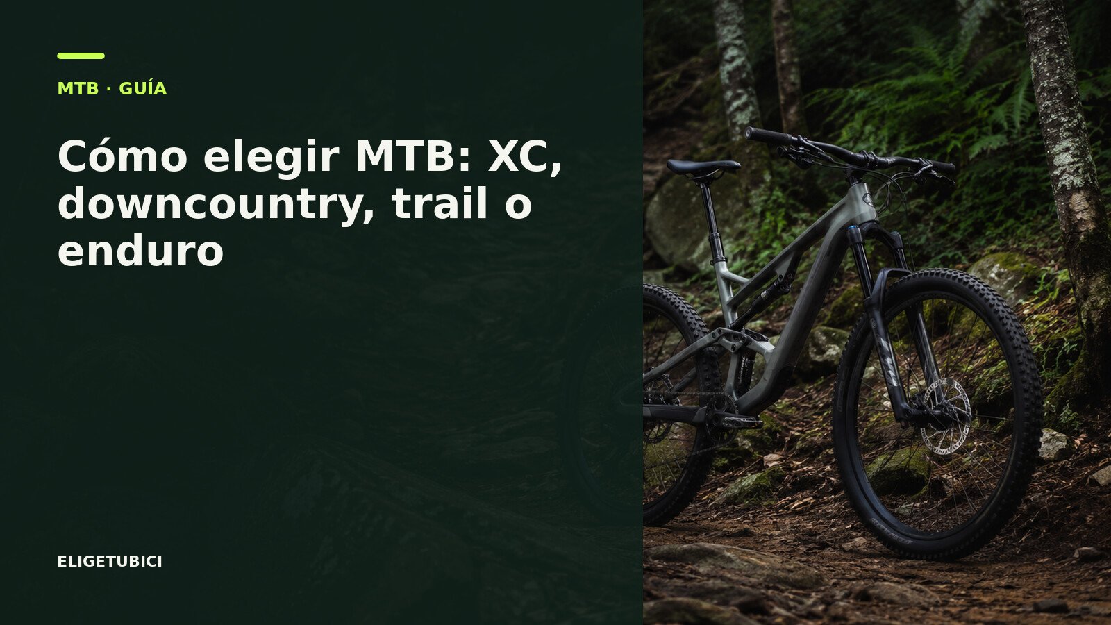 Bicicletas MTB XC downcountry trail y enduro comparadas