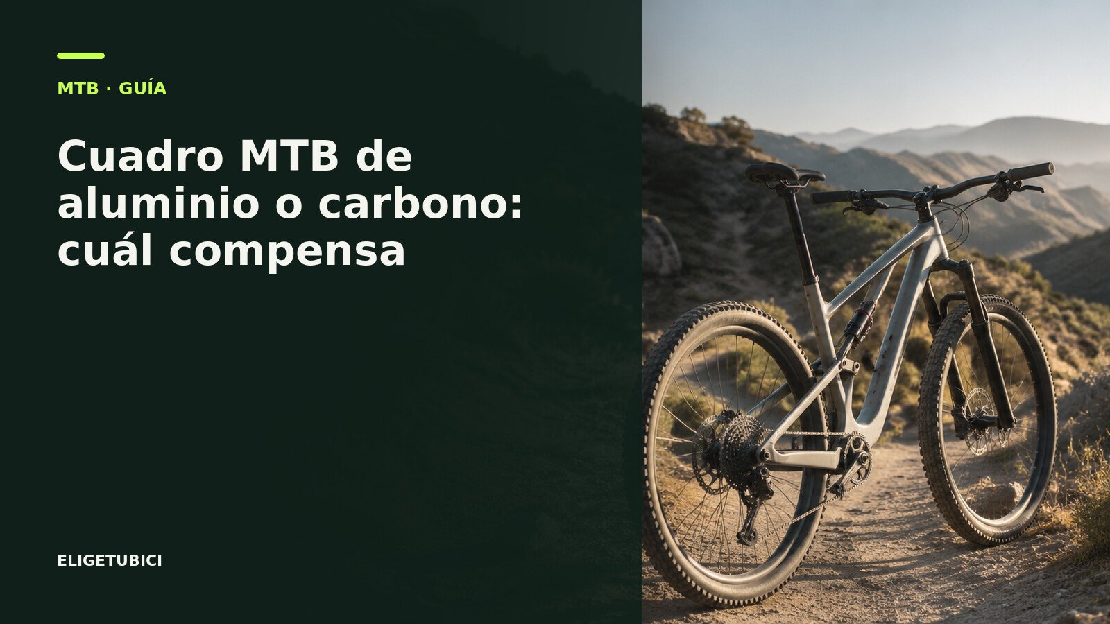 Cuadros MTB de aluminio y carbono comparados