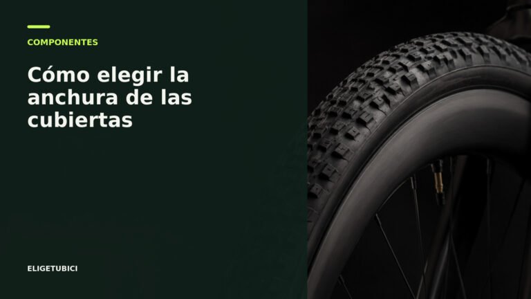 Cubiertas de bicicleta de varias anchuras sobre distintas superficies