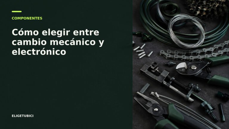 Cambio trasero mecánico y cambio electrónico de bicicleta