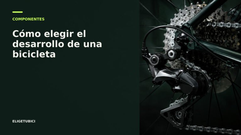 Plato y cassette de bicicleta usados para calcular el desarrollo