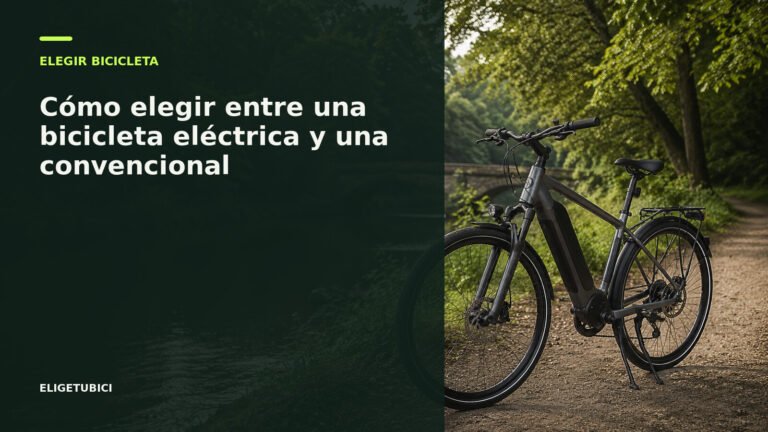 Bicicleta eléctrica y bicicleta convencional en un entorno de taller