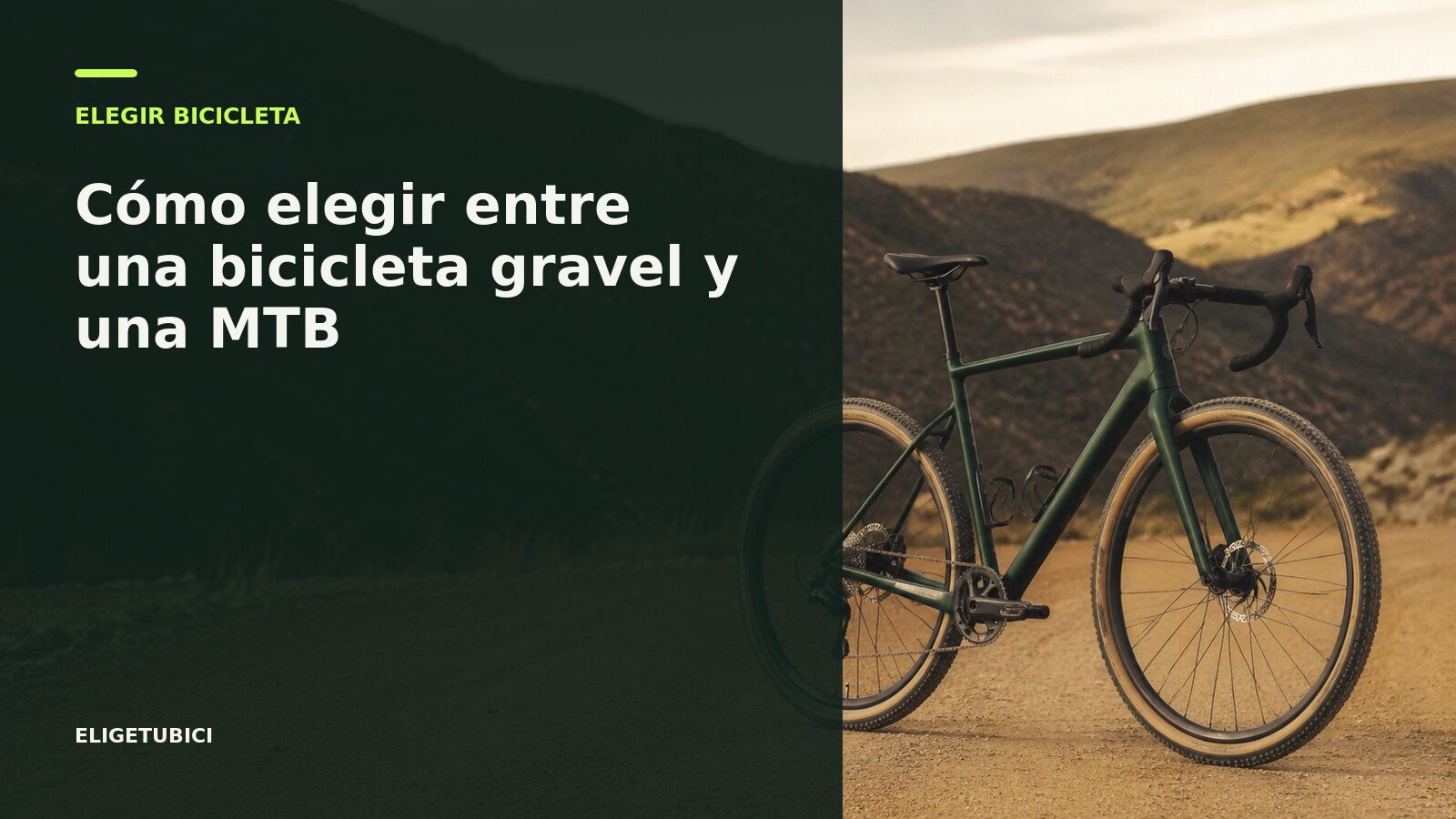 Bicicleta gravel y bicicleta de montaña en una pista forestal