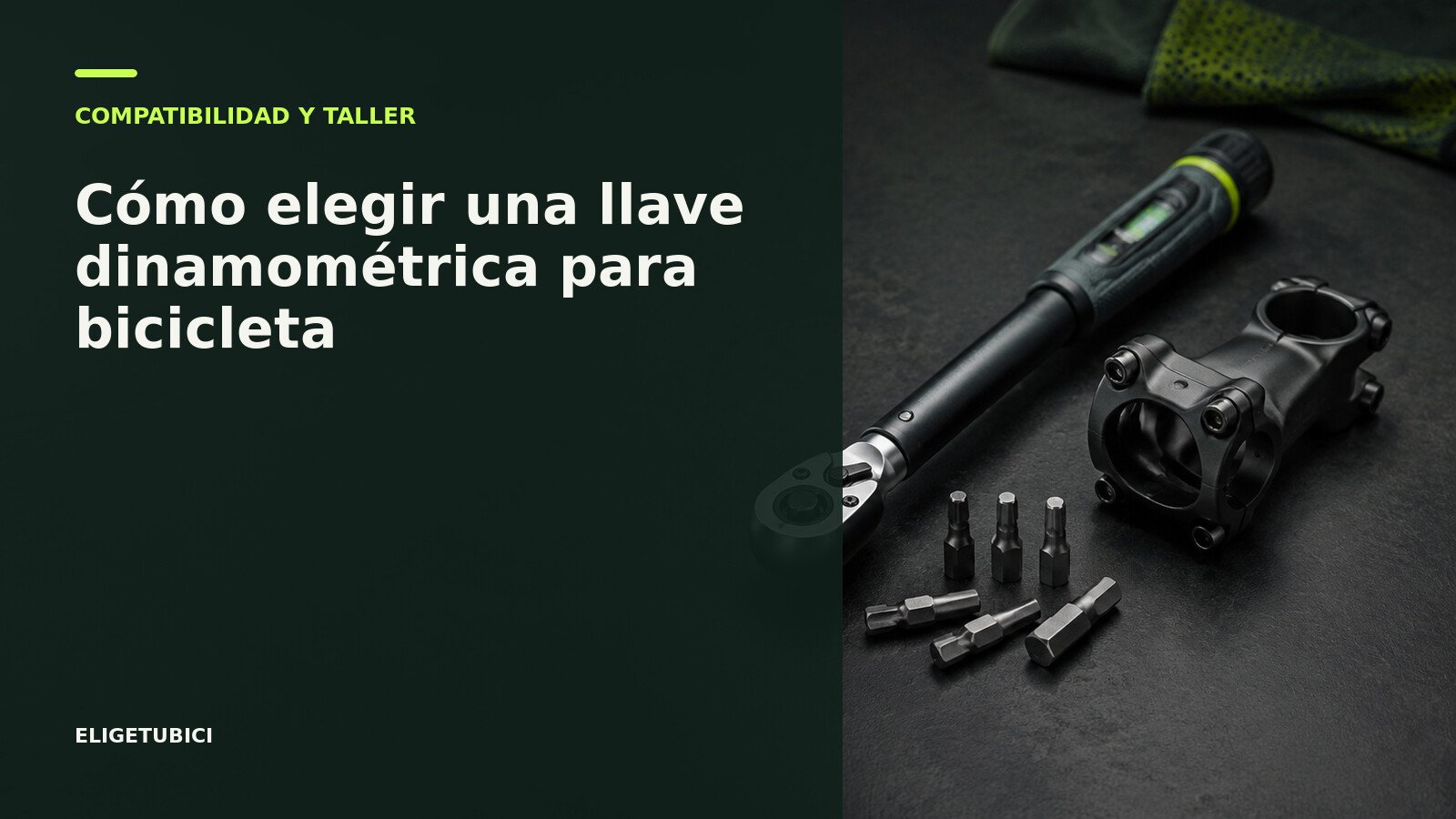 Llave dinamométrica ajustando una potencia de bicicleta