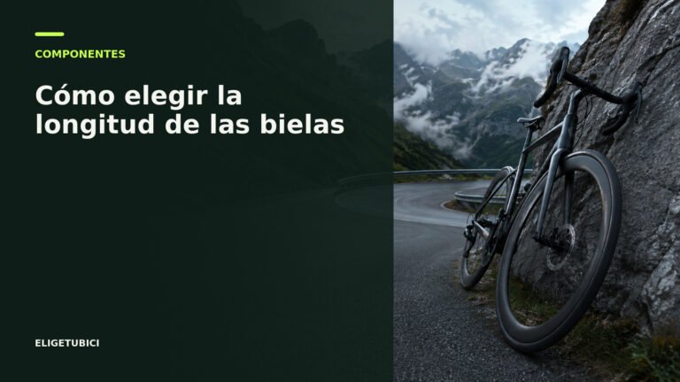 Bielas de bicicleta de diferentes longitudes medidas desde el eje