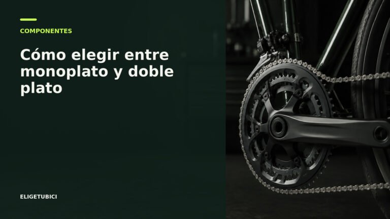 Transmisiones de bicicleta monoplato y doble plato comparadas