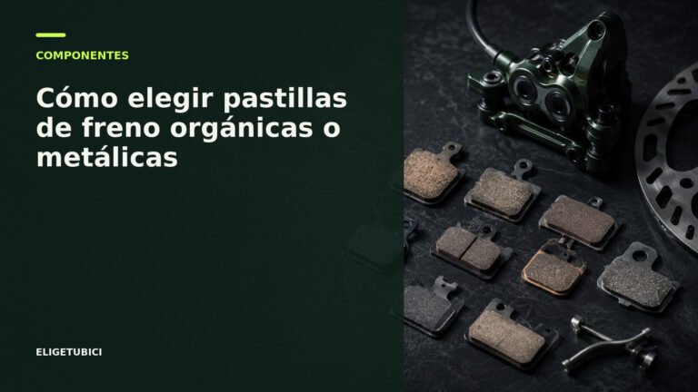 Pastillas de freno de bicicleta orgánicas y metálicas comparadas