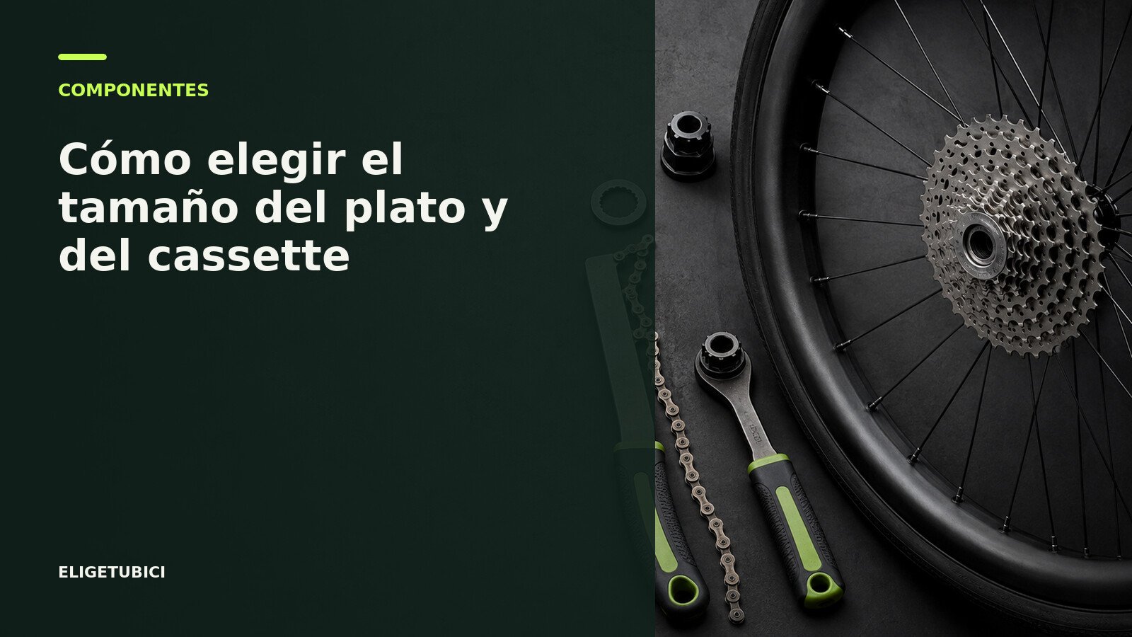 Platos y cassettes de diferentes tamaños para bicicleta