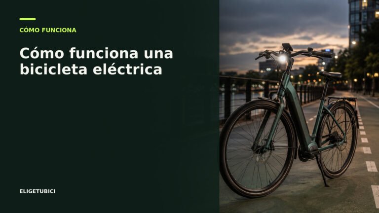 Bicicleta eléctrica con motor central y batería integrada