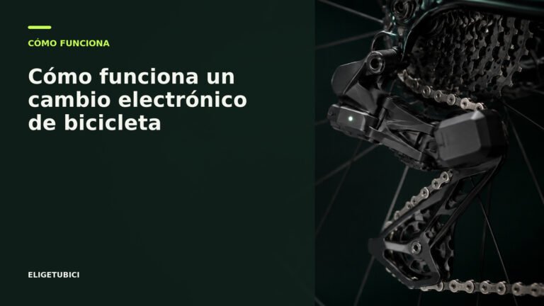 Cambio electrónico moderno instalado en una bicicleta