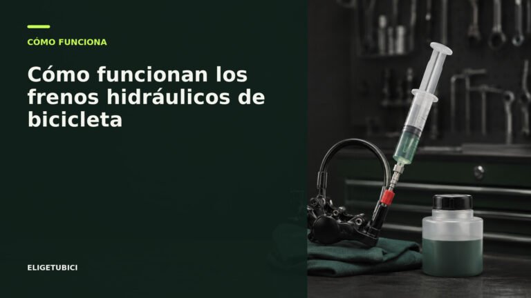 Pinza, disco y maneta de un freno hidráulico de bicicleta