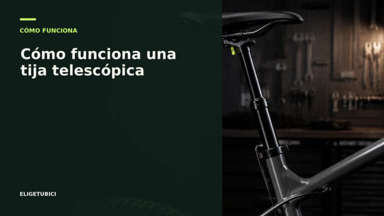 Tija telescópica de bicicleta en posición alta y baja