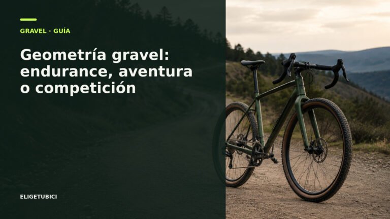 Geometría de una bicicleta gravel para endurance aventura o competición