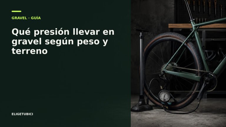 Manómetro ajustando la presión de una cubierta gravel