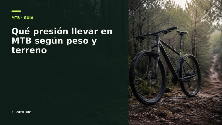Ajuste de presión de una cubierta MTB con manómetro