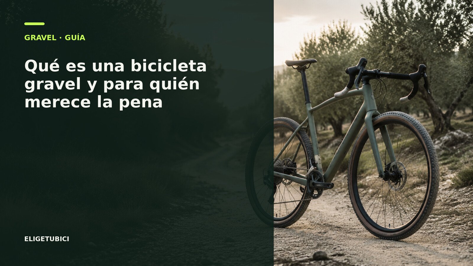 Bicicleta gravel en una pista de tierra para explicar qué es y para quién sirve