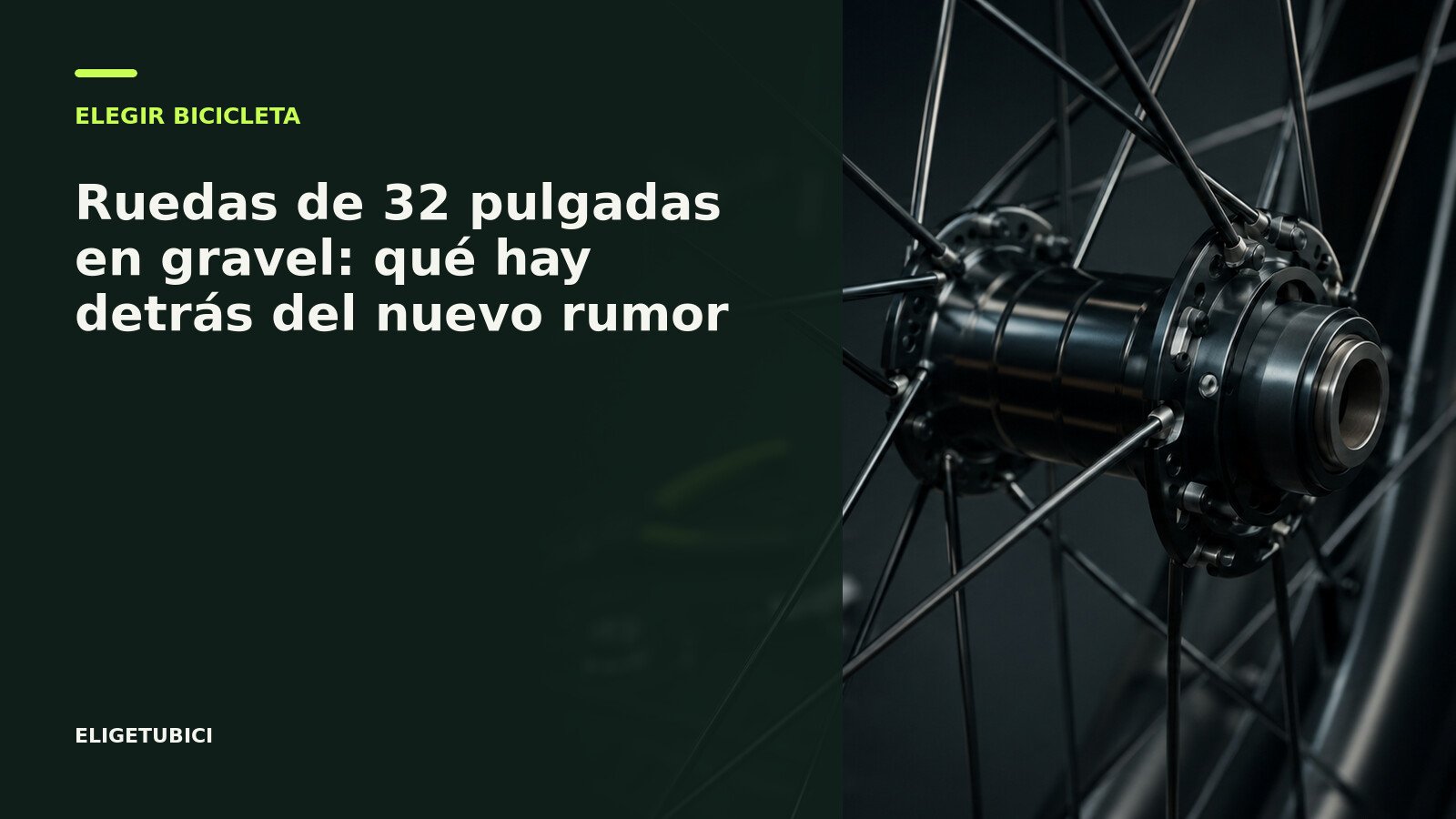 Bicicleta gravel de competición con ruedas de 32 pulgadas sobre una pista rápida