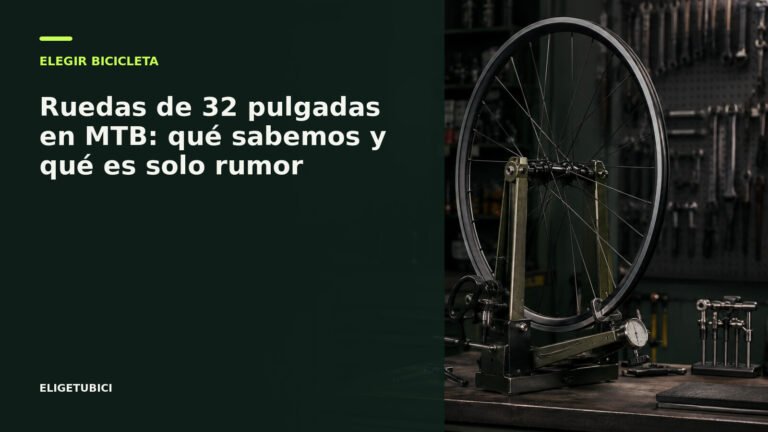 Bicicleta de montaña de cross country con ruedas de 32 pulgadas en un sendero de bosque