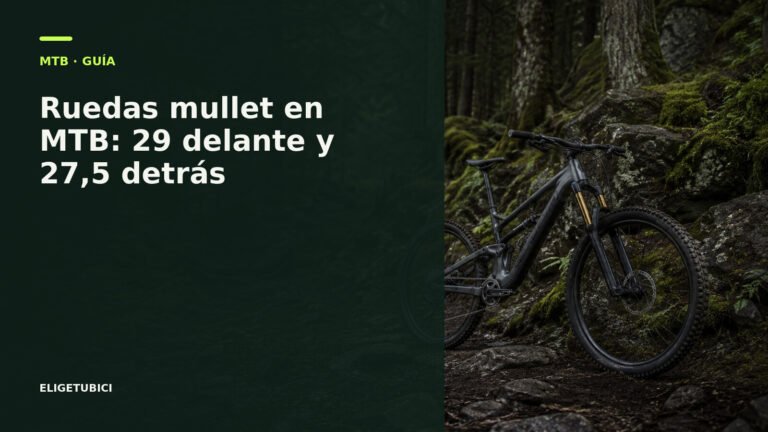 Bicicleta MTB mullet con rueda de 29 delante y 27,5 detrás