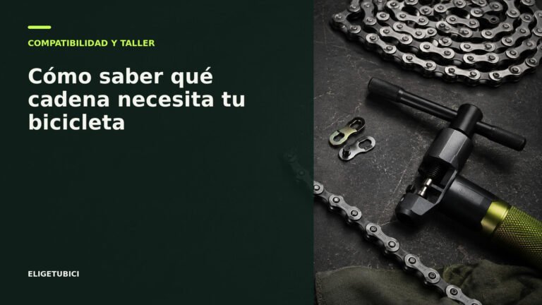 Cadena de bicicleta junto a cassette y herramienta de cierre