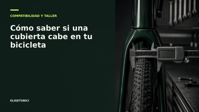 Medición de la holgura de una cubierta dentro del cuadro de bicicleta